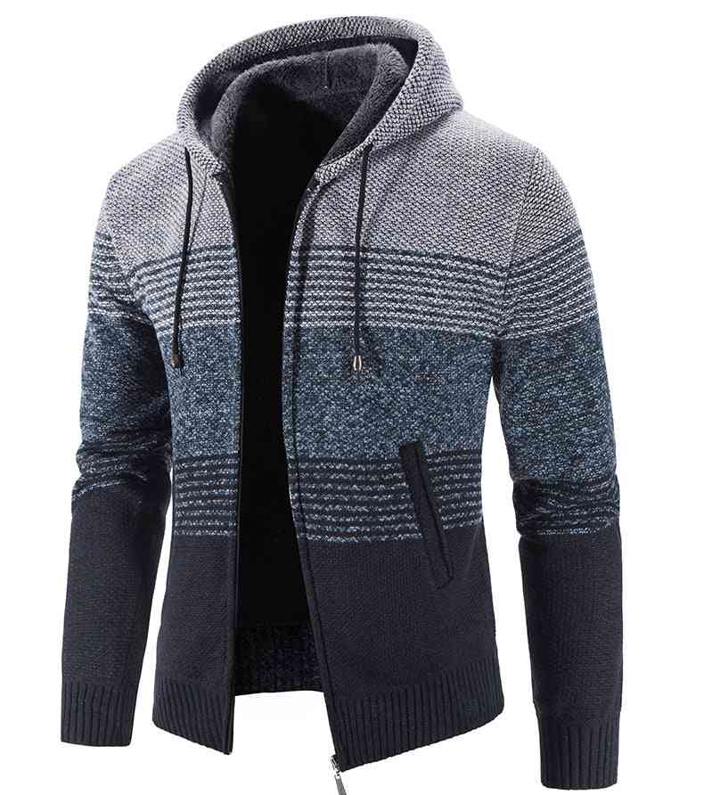 Hooded Fleece Thick Cardigan Sweater - Trotters Independent Traders