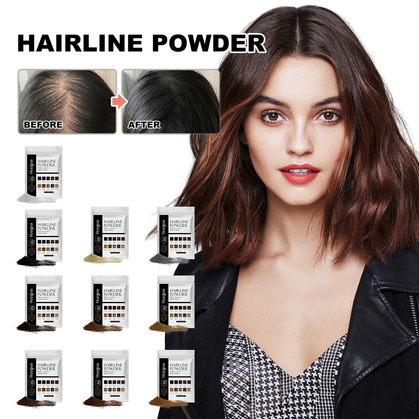 Hoegoa Hairline Powder, Fill In The Top Of Your Hairline With A Refreshing Fluffy Shade Powder