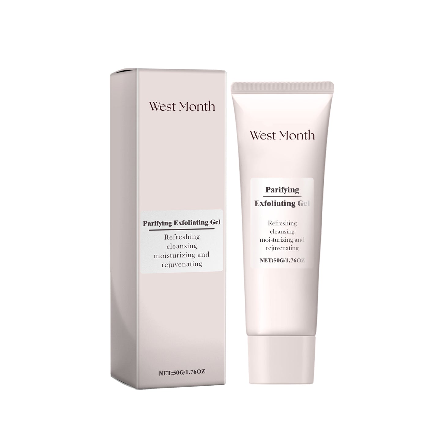 West&Month Purifying Exfoliating Gel, Chun White Tender Skin Clean Bright Skin Cutin Tighten Pores