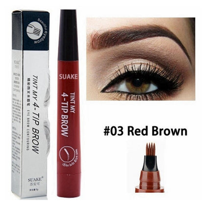 Waterproof Natural Eyebrow Pencil 3D 5 Color Womens Makeup