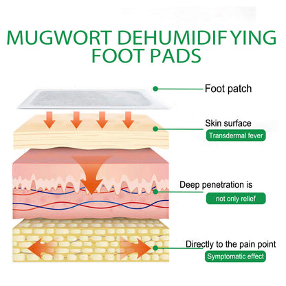 Ximonth Wormwood Foot Pads, Help Sleep Relieve Physical And Mental Fatigue Foot Deep Cleaning Massage Treatment Patch