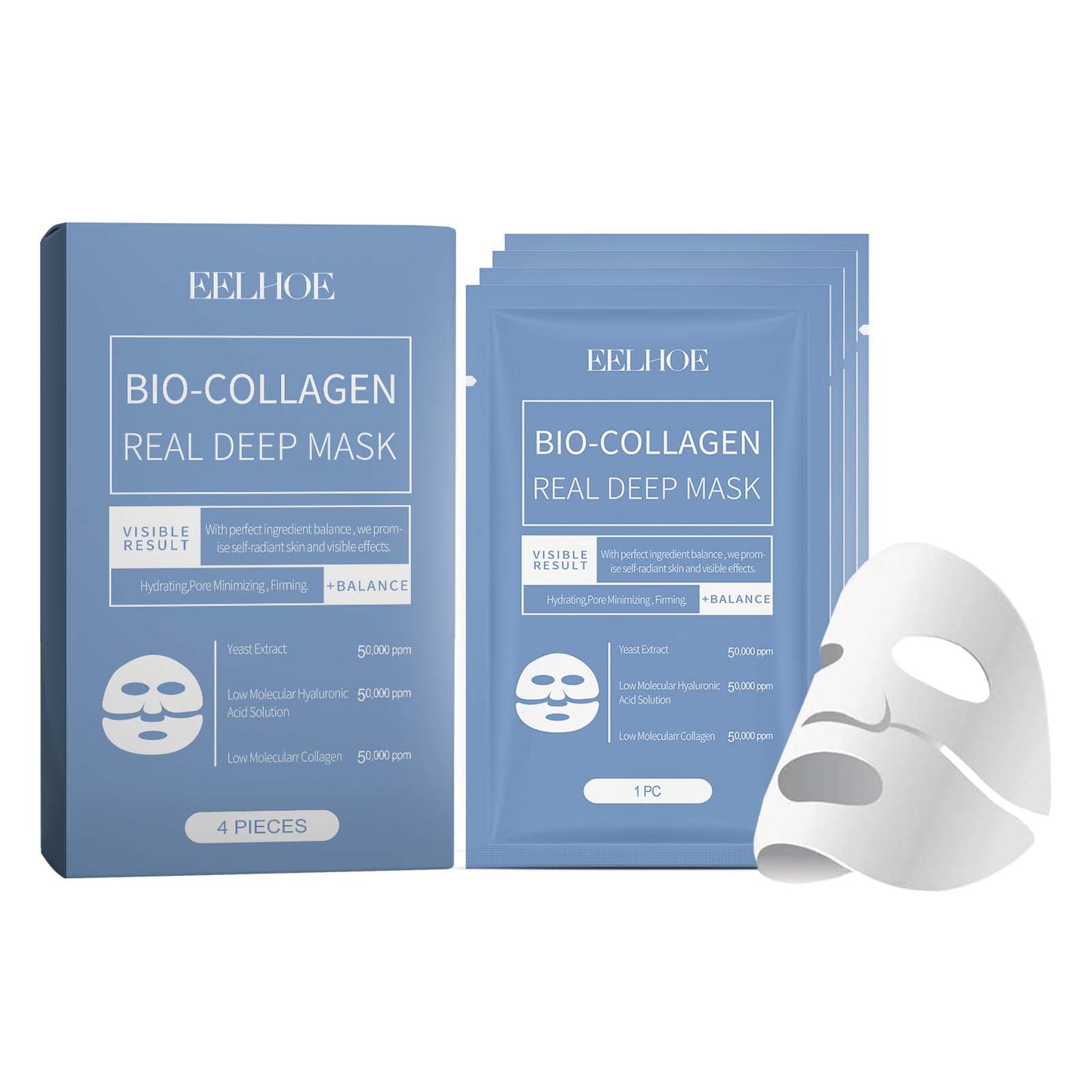 EELHOE Collagen Mask Hydrates And Moisturizes Facial Skin Hydrating And Translucent Collagen Mask