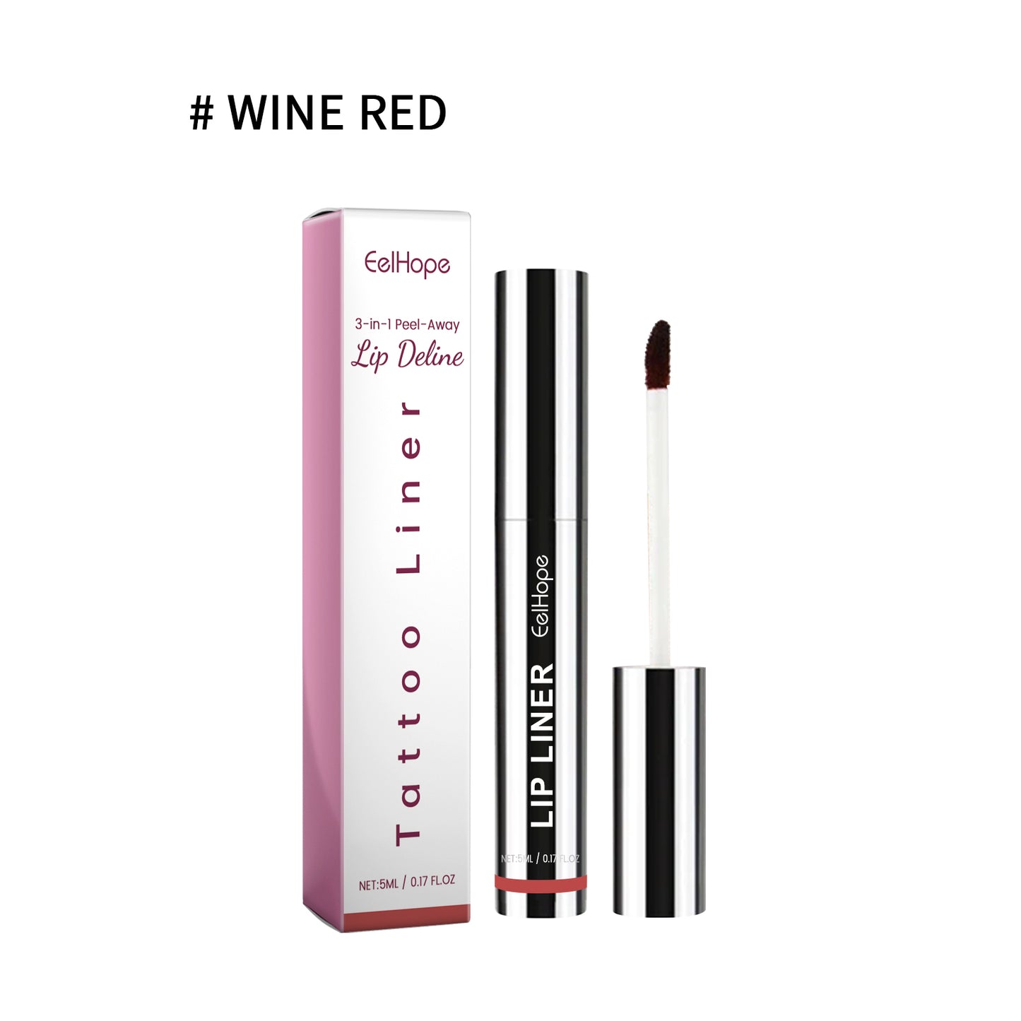 Eelhope Tattoo Liner, Outline Lip Shape And Develop Lip Color Lasting Waterproof And Not Easy To Fade Peeling Lip Liner