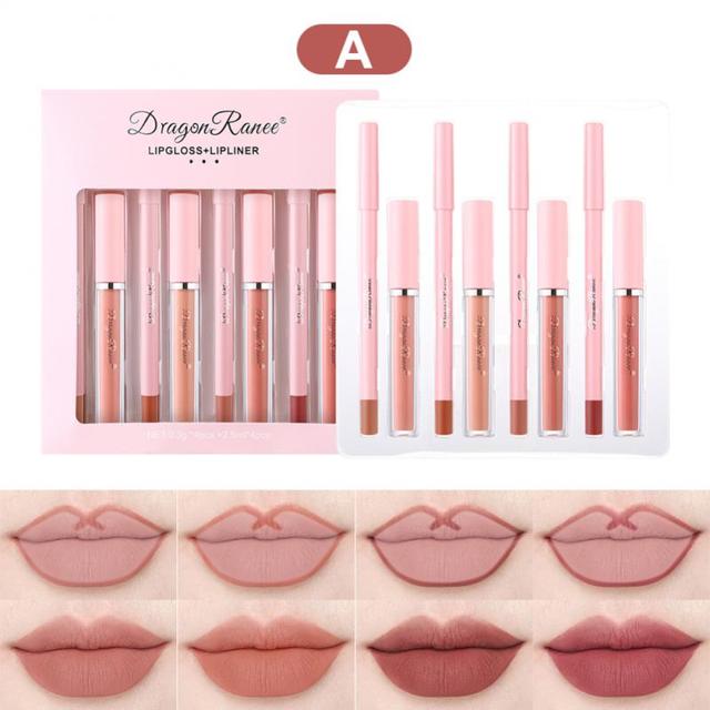 4pcs Lip Gloss Lip Liner Pen Sethigh Strength Pigments 