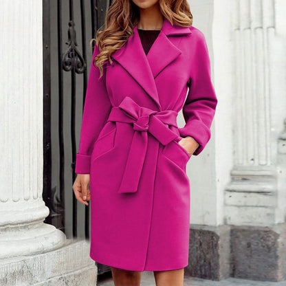 Belted Longline Wool Look Coat - Trotters Independent Traders