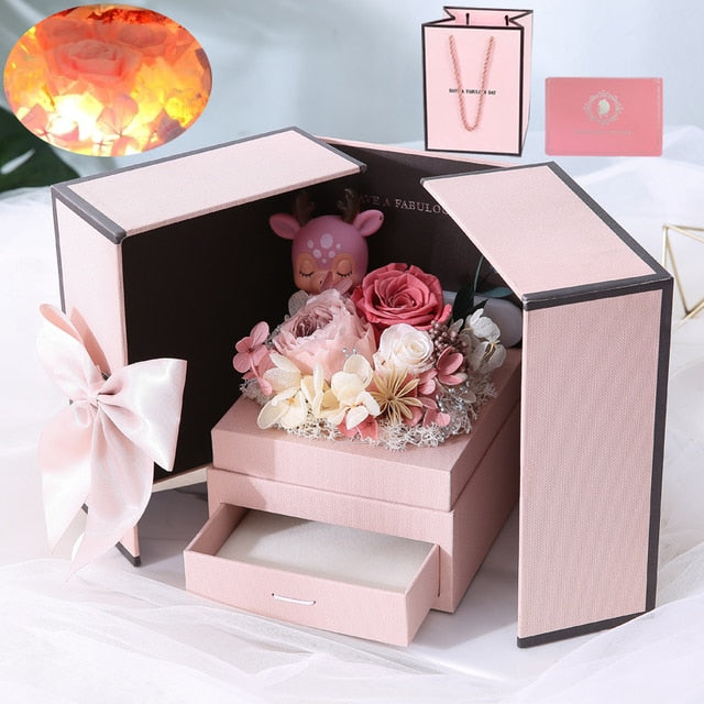 Home Transparent Empty Gift Box For Artificial Teddy Bear Rose Flower Gifts Box Women Plush Bear Rabbit Gift Transparent 40CM - Trotters Independent Traders