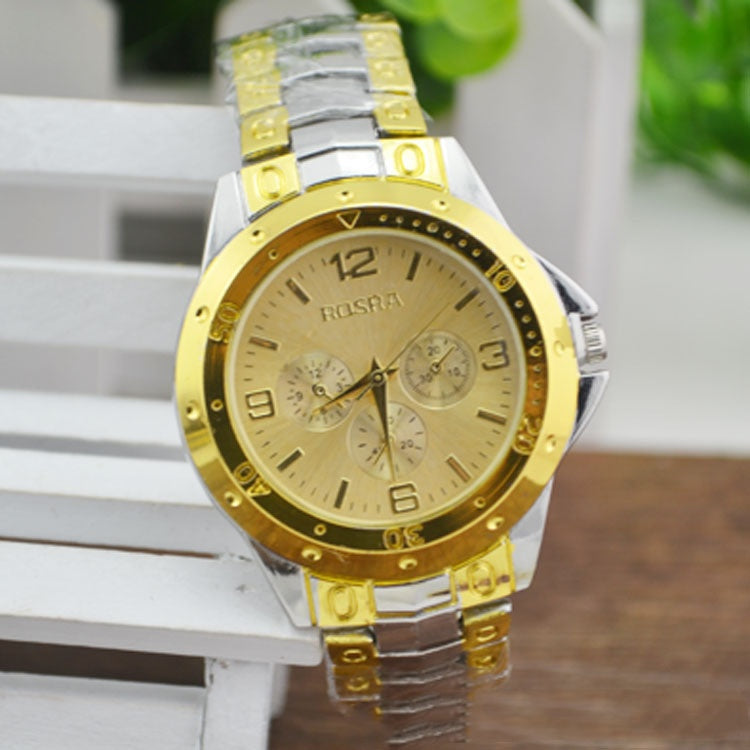 Steel Strap Quartz Roman Dial Gold Watch - Trotters Independent Traders