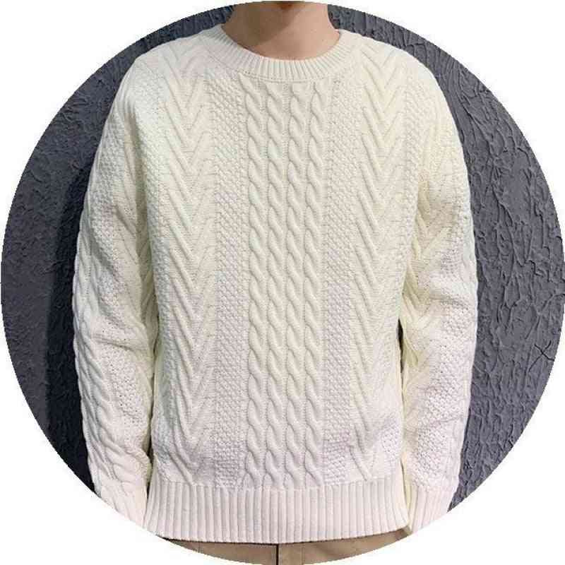 Men's Knitting Thick Yarn Fried Dough Twists Sweater - Trotters Independent Traders