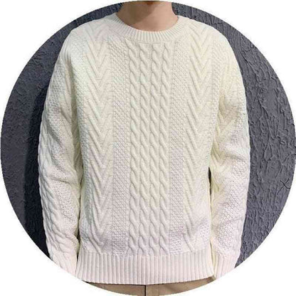 Men's Knitting Thick Yarn Fried Dough Twists Sweater - Trotters Independent Traders