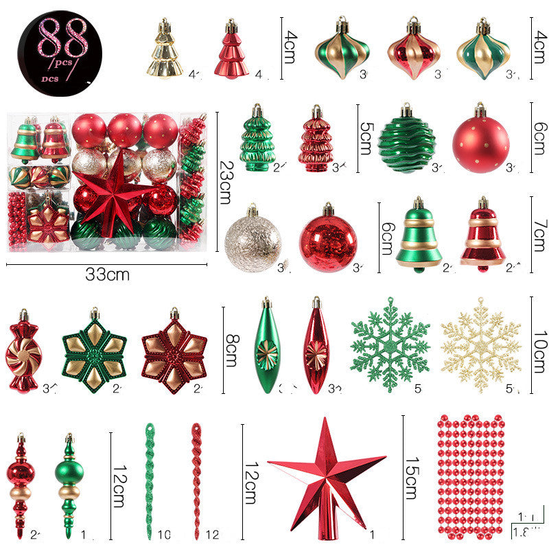 Tree Ornaments Set, 70 Pcs Assorted Christmas Tree Decorations Shatterproof Christmas Balls Decoration Ornaments with Snowflakes for Wedding Xmas Holiday Indoor Outdoor Decoration - Trotters Independent Traders