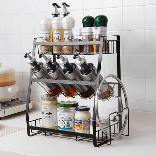 Tieyi three layer seasoning rack, kitchen supplies shelf - Trotters Independent Traders