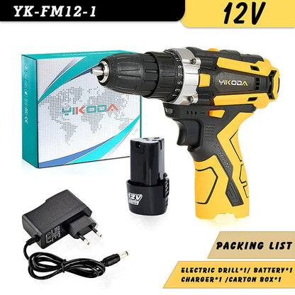 Cordless Rechargeable Drill Screwdriver Lithium Battery