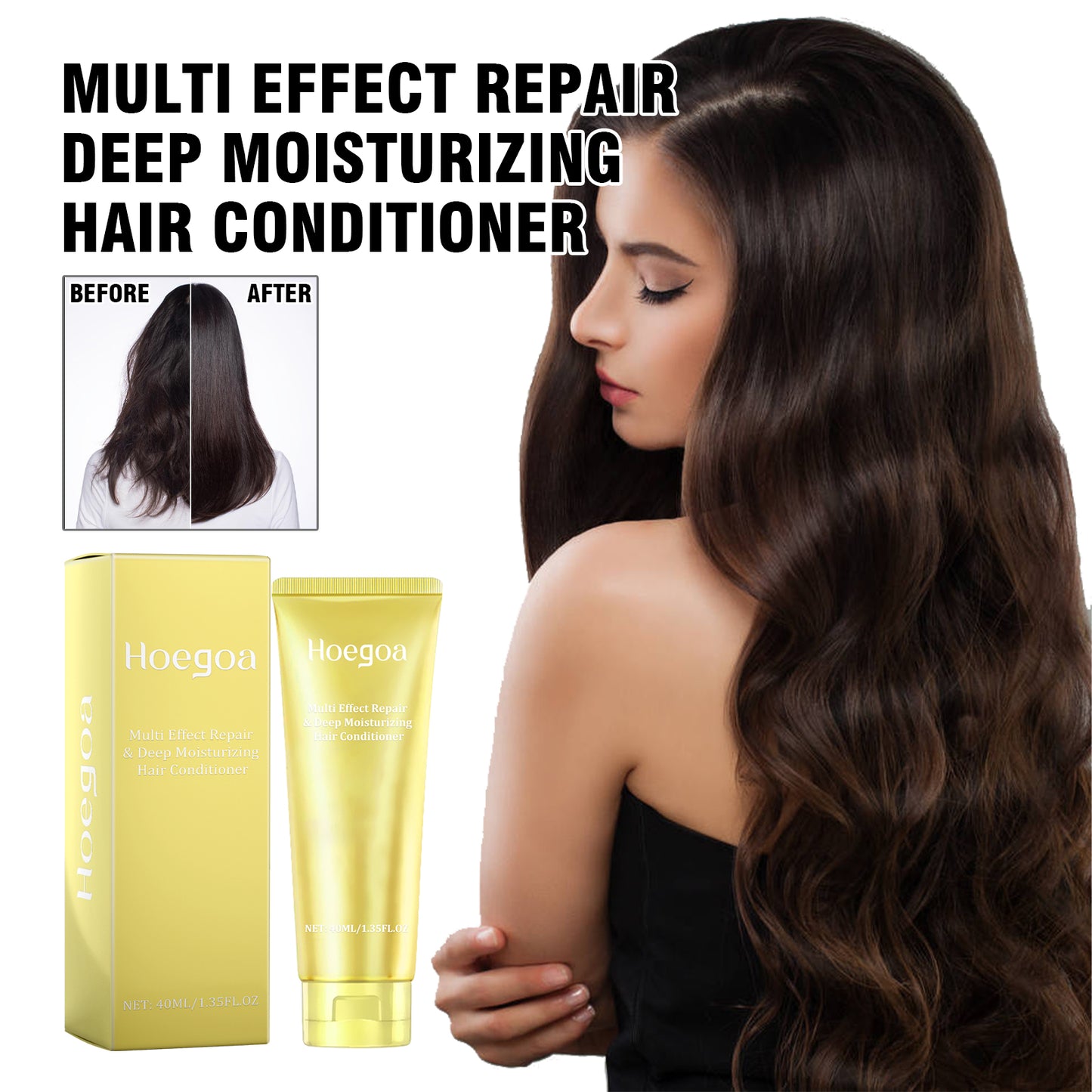 Hoegoa Multi Effect Repair Deep Moisturizing Hair Conditioner, Deep Repair Dry And Smooth Hair Smooth And Moist