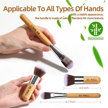 Bamboo Synthetic Kabuki Brush Set