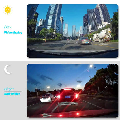 Touch Screen Dash Cam 4 Dual Lens Car DVR Front And Rear Camera