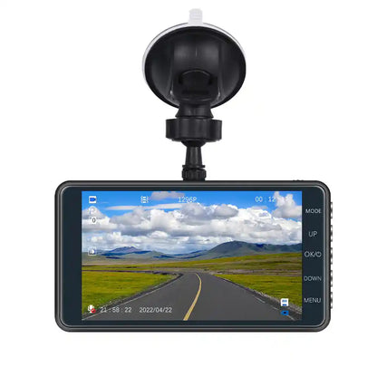 Touch Screen Dash Cam 4 Dual Lens Car DVR Front And Rear Camera