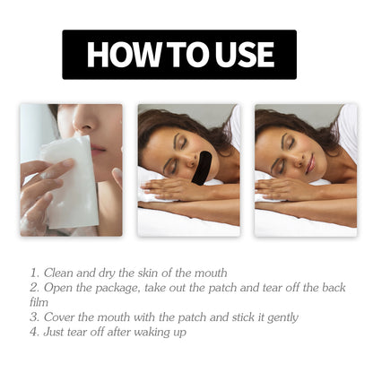 EELHOE Anti-Snoring Patch Open Mouth Breathing Close Mouth Anti-Snoring Care For Sleeping Adults Anti-Snoring Patch