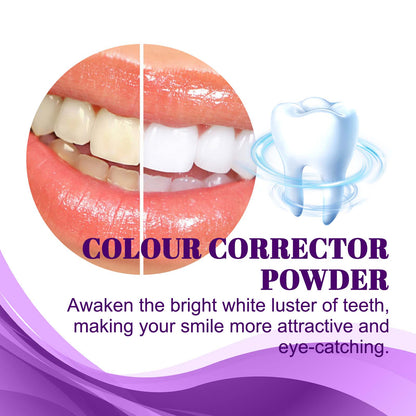 Oralhoe Purple Tooth Powder, Bad Breath Care Fresh breath Clean Teeth Whitening Beauty powder