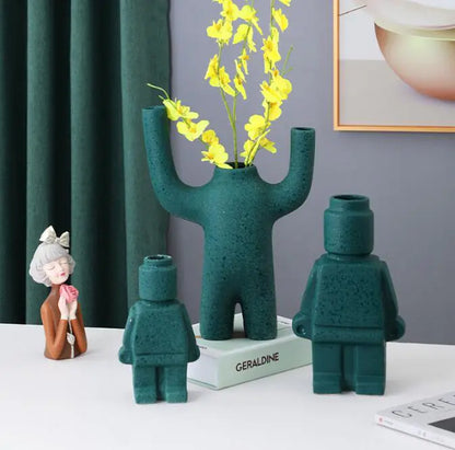 Creative Robot Vase Modern Living Room Decoration