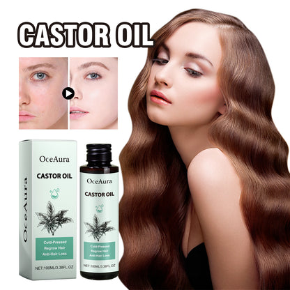 OceAura Castor Oil, Moisturize And Strengthen Hair Care Solid Hair Thick Hair Care Oil