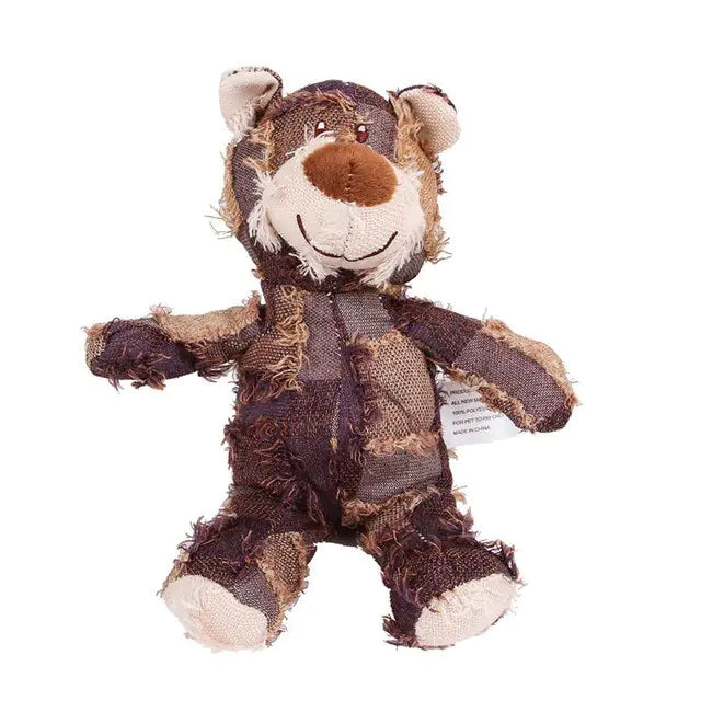 Patchwork Cute Bear Pet Plush Toys