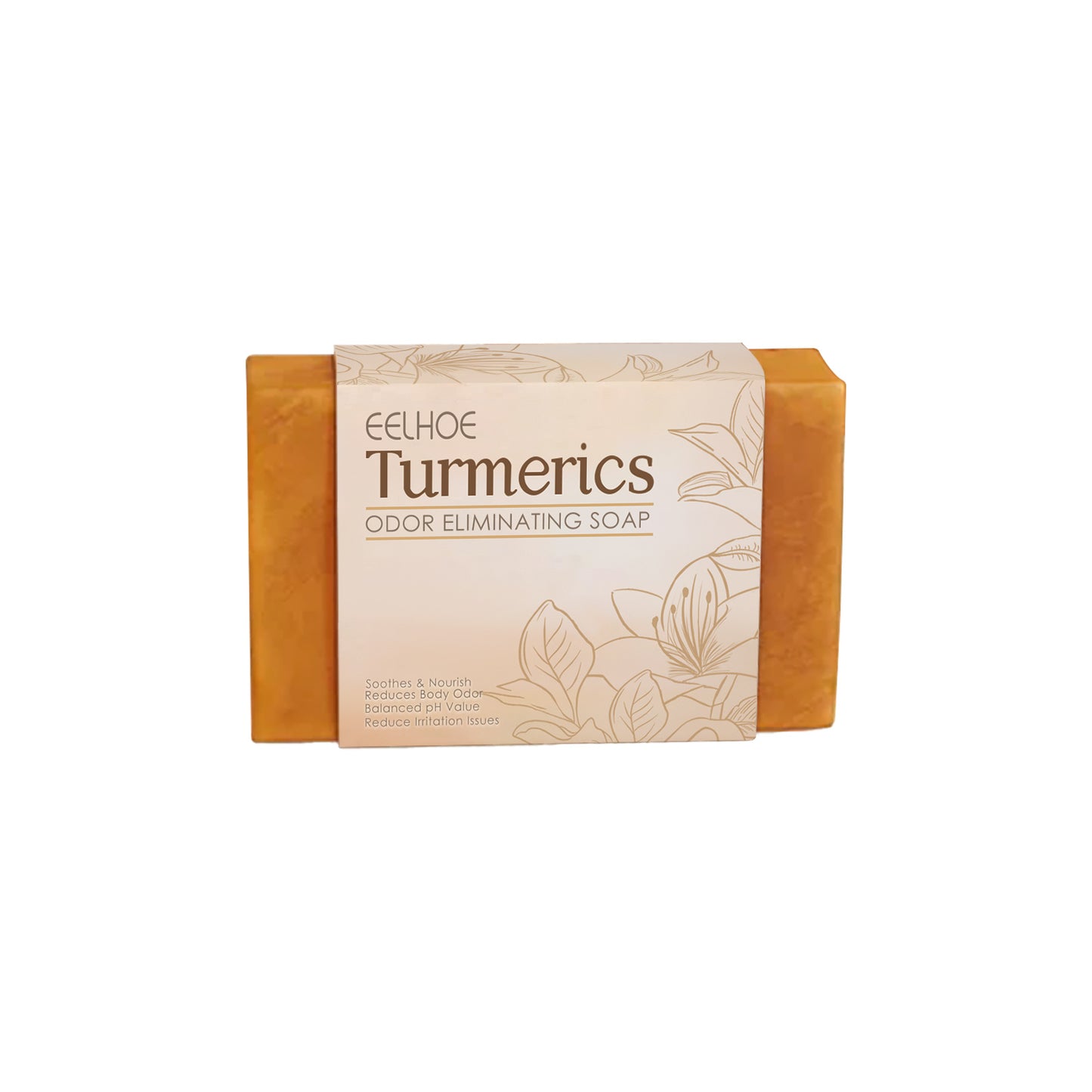 EELHOE Turmeric Cleansing Soap Moisturizes Skin Women's Body Gently Cleans Odors Moisturizing Brightening Cleansing Soap