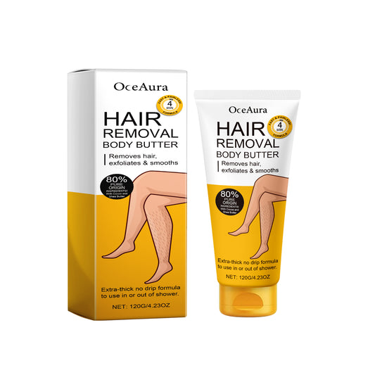 OceAura Hair Removal Body Butter, Gentle Hair Removal Non-Irritating Underarm Leg Hair Hand Hair Deep Cleansing Hair Removal Cream For Skin