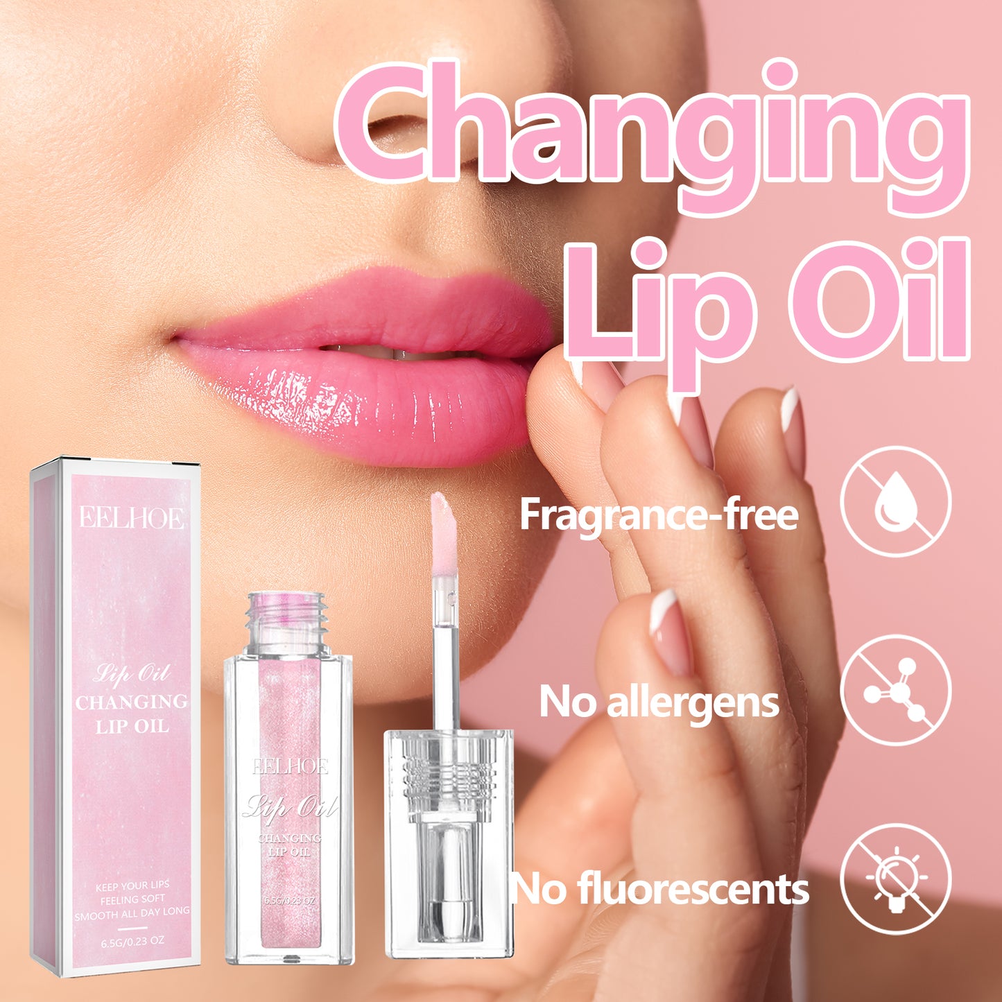 Eeelhoe Color Changing Lip Oil Reduces And Smooths Fine Lines On Lips, Moisturizes And Prevents Dry Cracking And Color Changing Lip Care