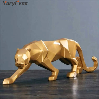 Abstract Resin Leopard Statue Home Office Decoration Gift