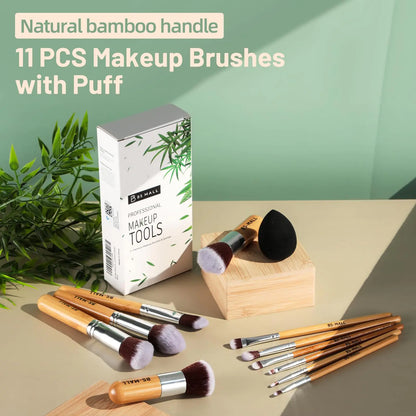 Bamboo Synthetic Kabuki Brush Set