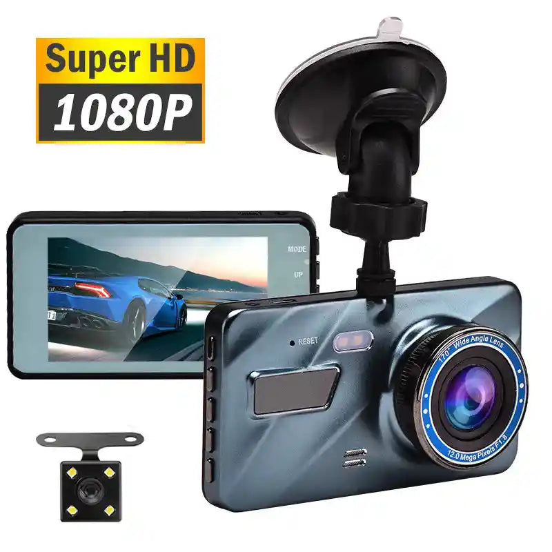 Touch Screen Dash Cam 4 Dual Lens Car DVR Front And Rear Camera