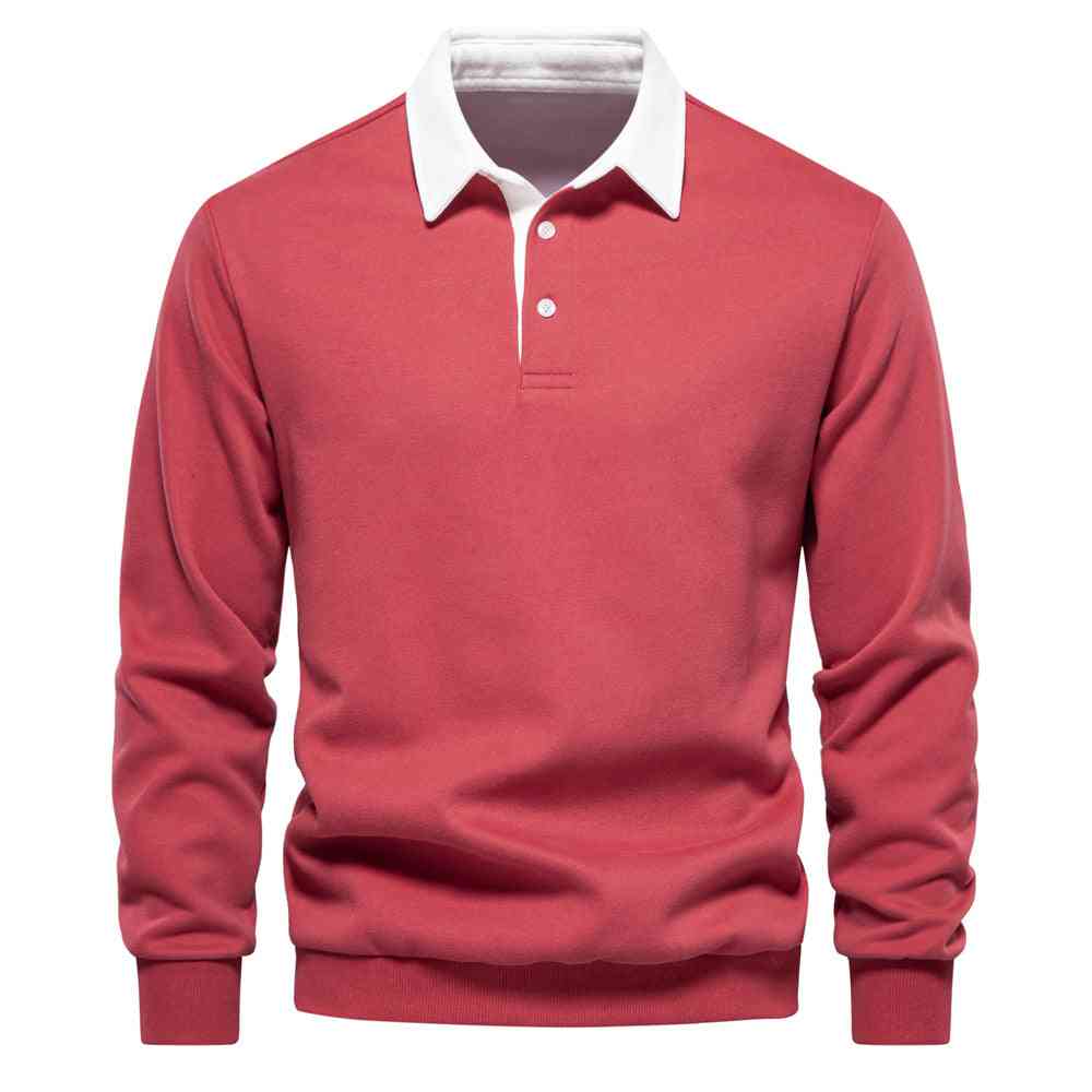 Men's Fashion Casual Versatile Long Sleeves Polo Collar Sweater - Trotters Independent Traders