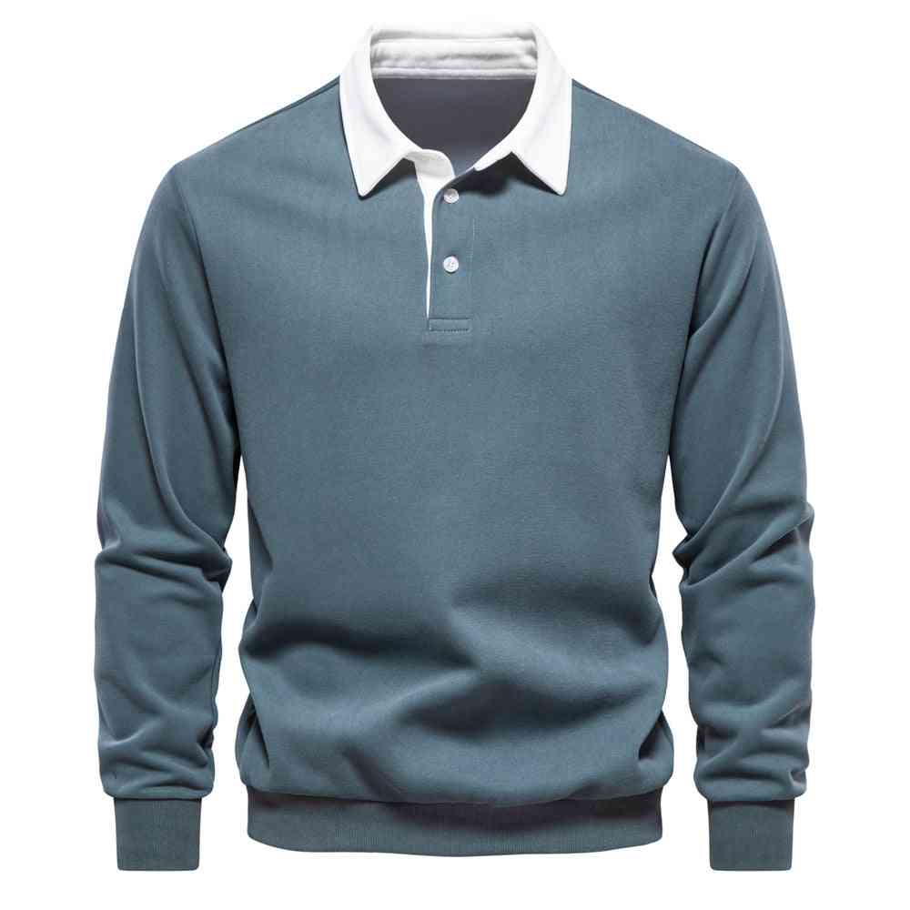 Men's Fashion Casual Versatile Long Sleeves Polo Collar Sweater - Trotters Independent Traders