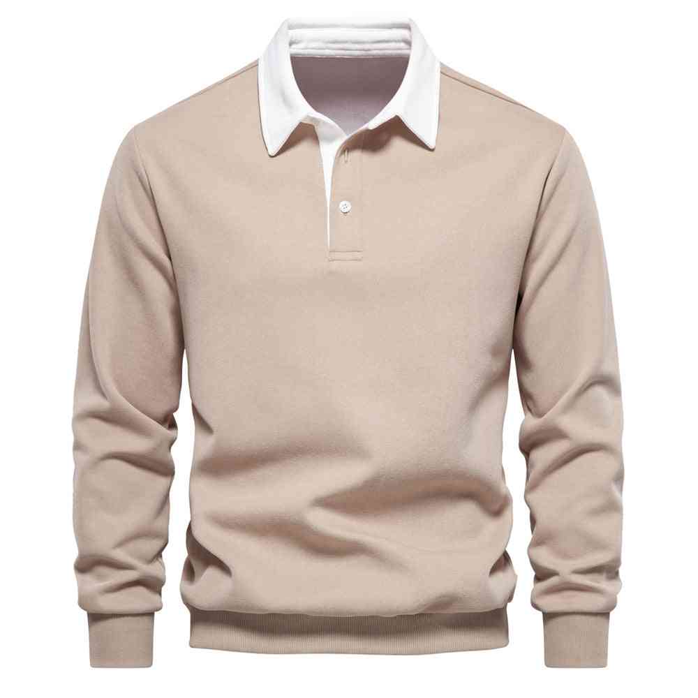 Men's Fashion Casual Versatile Long Sleeves Polo Collar Sweater - Trotters Independent Traders