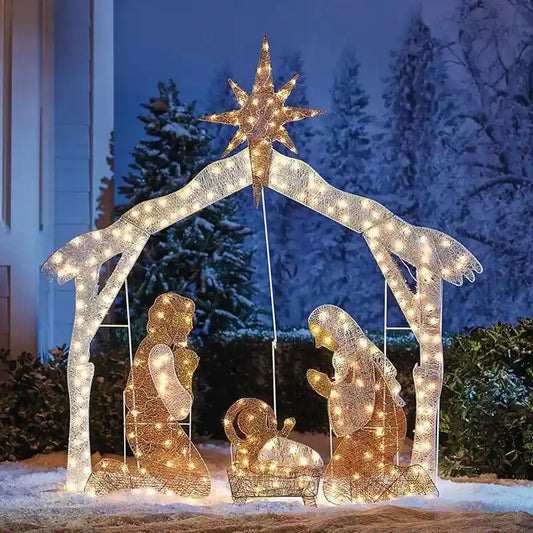 Weihnachts-LED-Dekorationen Familie von Drei