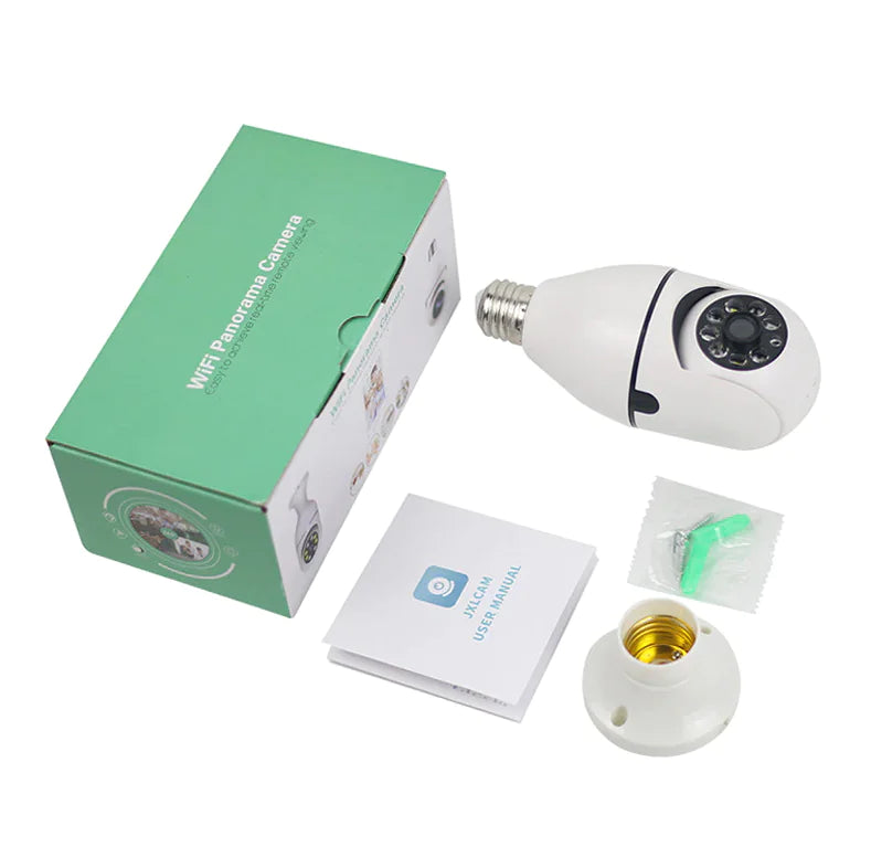 Light Bulb Camera Wi-Fi IR Night Smart Home Wireless Security