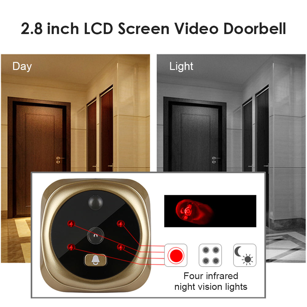 Infrared Night Vision Camera Visual Peephole Doorbell - Trotters Independent Traders