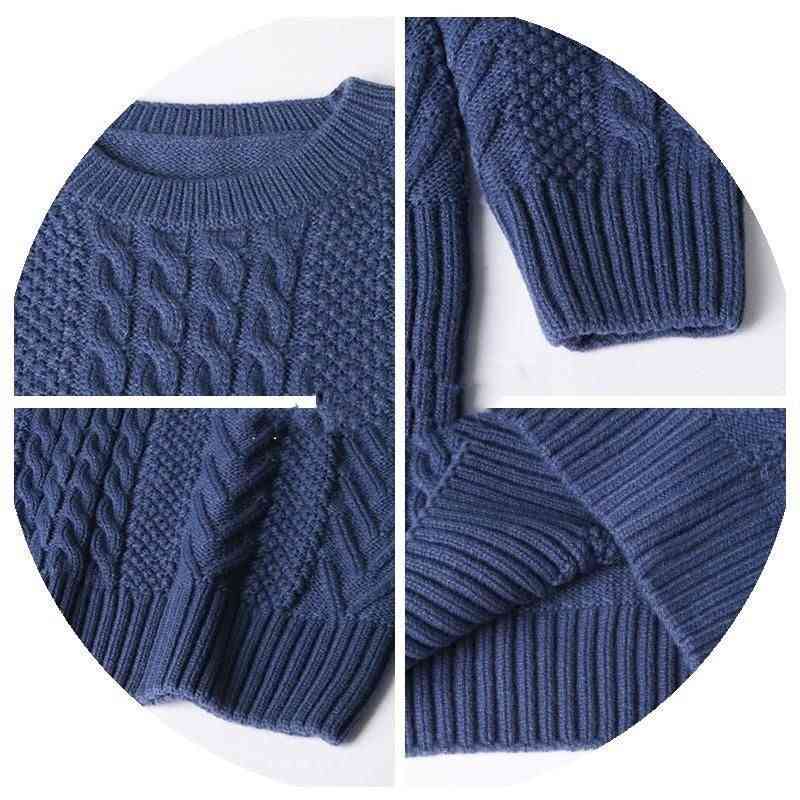 Men's Knitting Thick Yarn Fried Dough Twists Sweater - Trotters Independent Traders