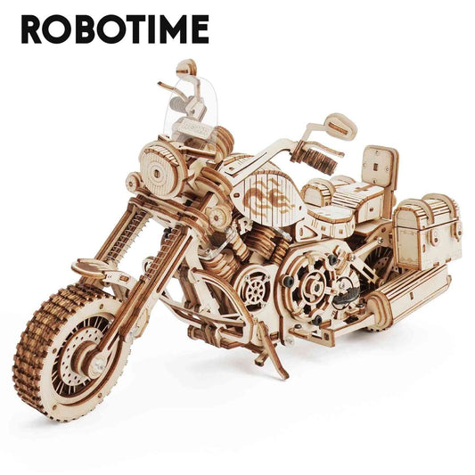 Motorcycle DIY Wooden Model 420 Pcs Building Block Gifts