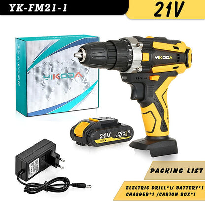 Cordless Rechargeable Drill Screwdriver Lithium Battery