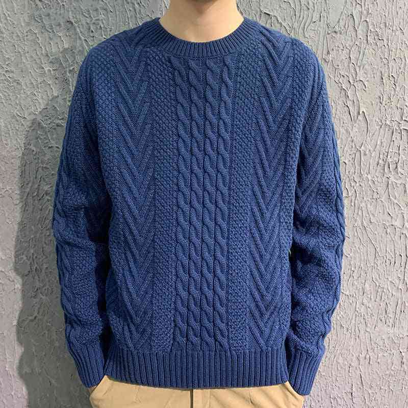 Men's Knitting Thick Yarn Fried Dough Twists Sweater - Trotters Independent Traders