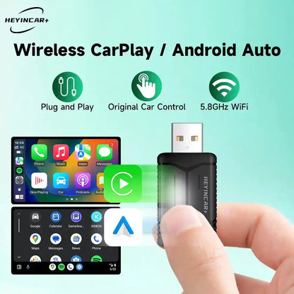 Wireless Android Auto Adapter Smart Dongle Plug and Play For Car