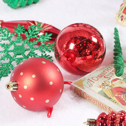 Tree Ornaments Set, 70 Pcs Assorted Christmas Tree Decorations Shatterproof Christmas Balls Decoration Ornaments with Snowflakes for Wedding Xmas Holiday Indoor Outdoor Decoration - Trotters Independent Traders