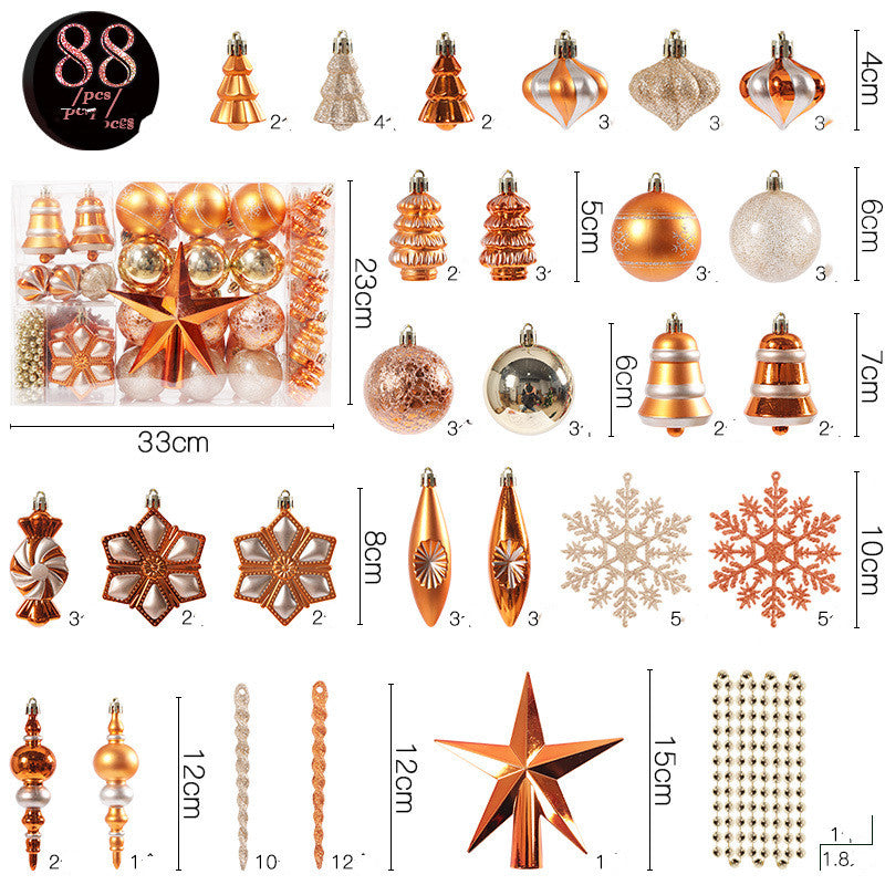 Tree Ornaments Set, 70 Pcs Assorted Christmas Tree Decorations Shatterproof Christmas Balls Decoration Ornaments with Snowflakes for Wedding Xmas Holiday Indoor Outdoor Decoration - Trotters Independent Traders