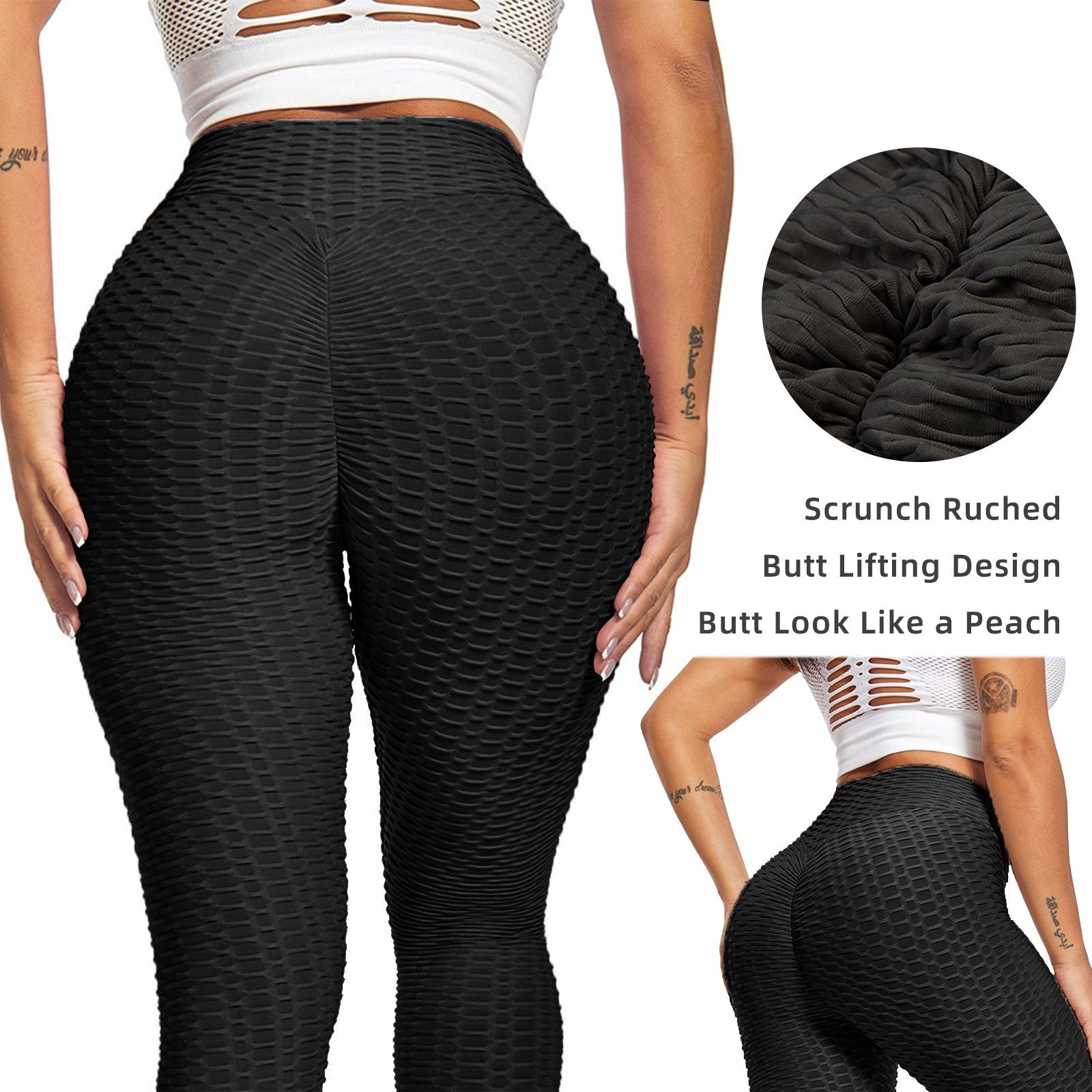 TIK Tok Leggings Bubble Textured Leggings Butt Lifting Yoga Pants Black Amazon Banned - Trotters Independent Traders