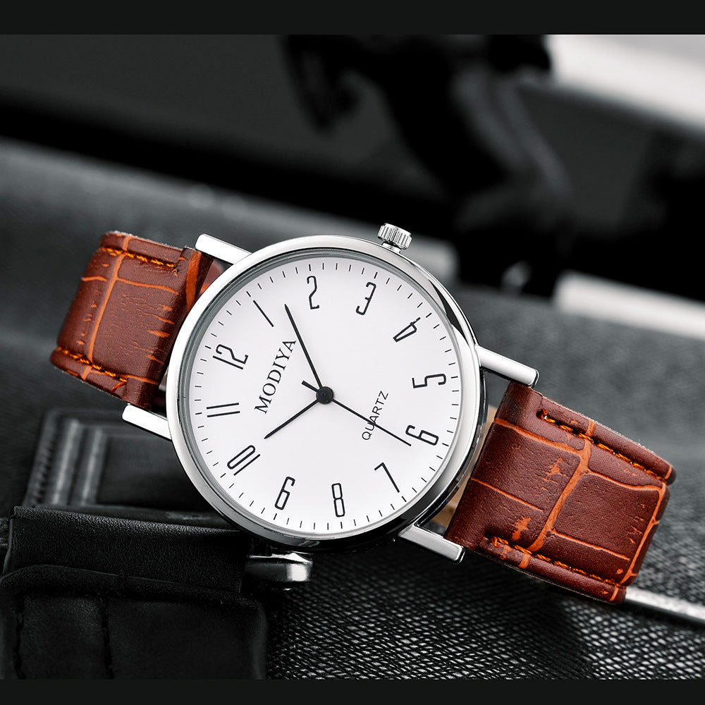 Simple Leather Belt Men's Quartz Watch - Trotters Independent Traders