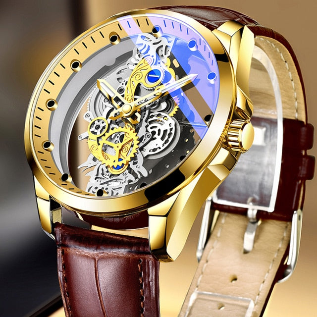 Skeleton Quartz Watch Gold Vintage Watch 2024/2025