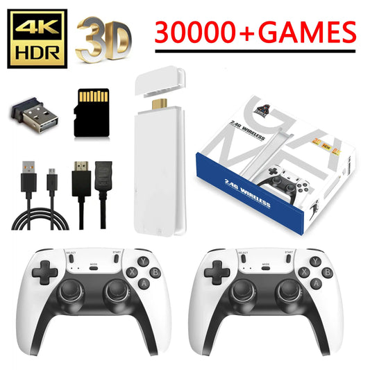 M8 4K Pro Game Stick 64G 30000+ Video Game Console TV Stick Retro Classic Games