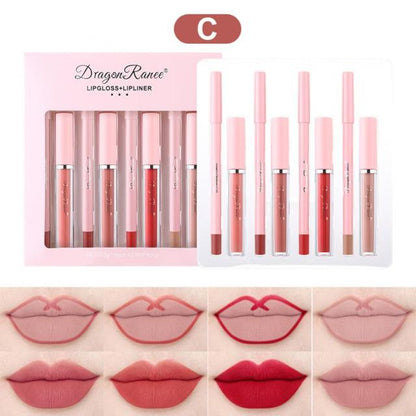 4pcs Lip Gloss Lip Liner Pen Sethigh Strength Pigments 