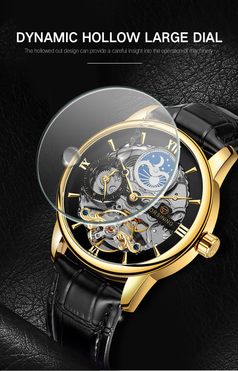 Casual Hollow Moon Automatic Mechanical Watch - Trotters Independent Traders